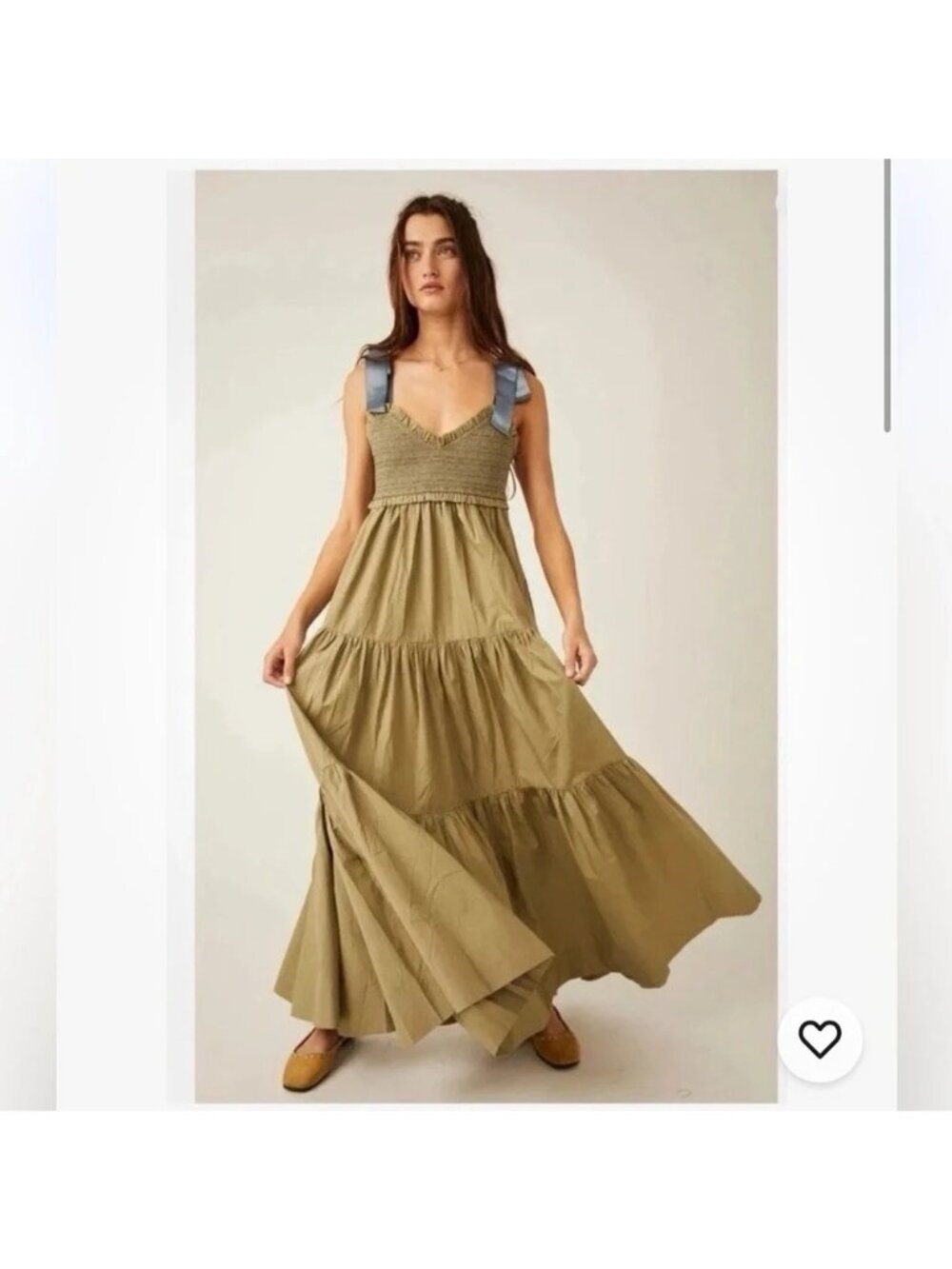Free People Bluebell Maxi Dress Boho Chic Whimsical Vintage Prairie Womens XS
